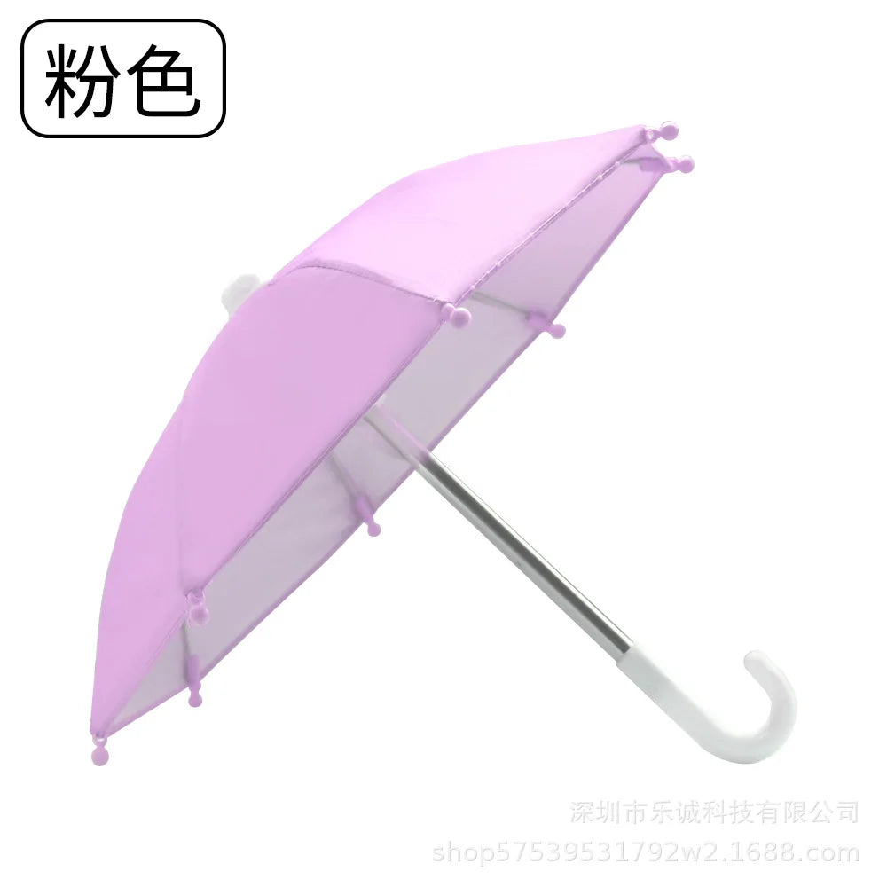 Pink mini motorcycle sunshade umbrella shown in a white background.