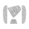 A set of three silver-toned rhinestone decals shaped like a Honda emblem for a steering wheel.