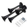 Black heavy-duty air horn system with four tubes and mounting hardware.
