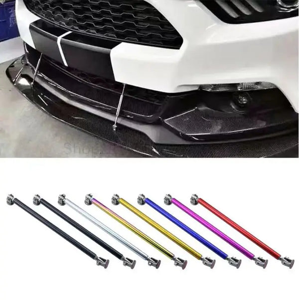 Colección de varillas ajustables universales y coloridas para deflectores de parachoques de coches.