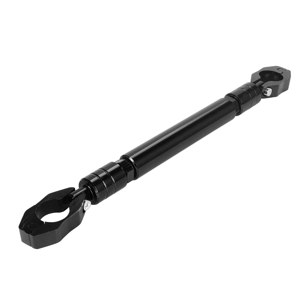 Black adjustable motorcycle handlebar grip crossbar tool.