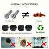 Install accessories for a license plate frame including rust resistant screws, rusty screws, and new ABS plastic.