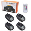 Solar LED roof lamp kit including a light, remote control, and power panel for trucks and SUVs