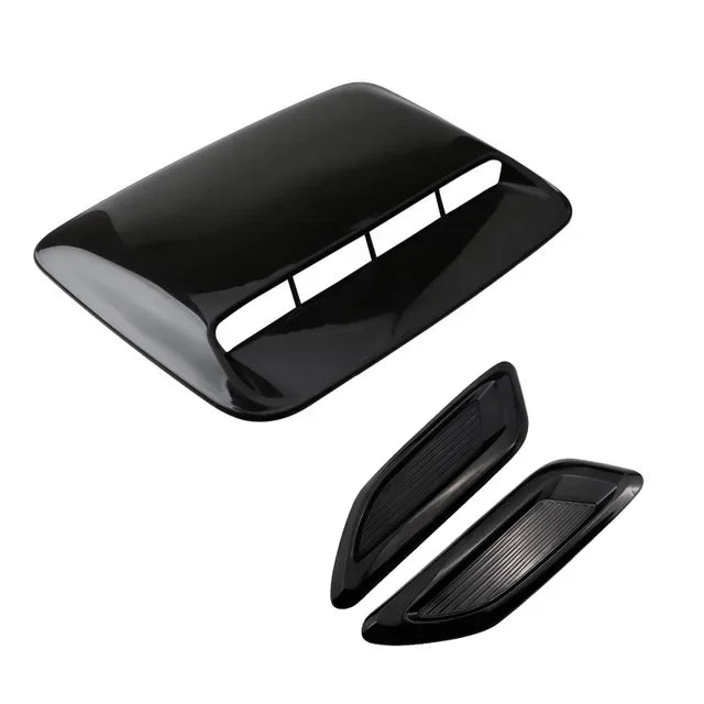Finition de ventilation universelle noire pour capot de voiture.