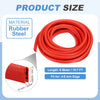 Una bobina de material de moldura de acero de goma roja con una longitud de 6 metros y apta para bordes de 4-6 mm.