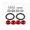 Set of aluminum quick release fasteners for bumpers, trunk, and hatch lids