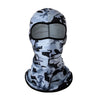 Gray and black camouflage balaclava face mask for motorcycling