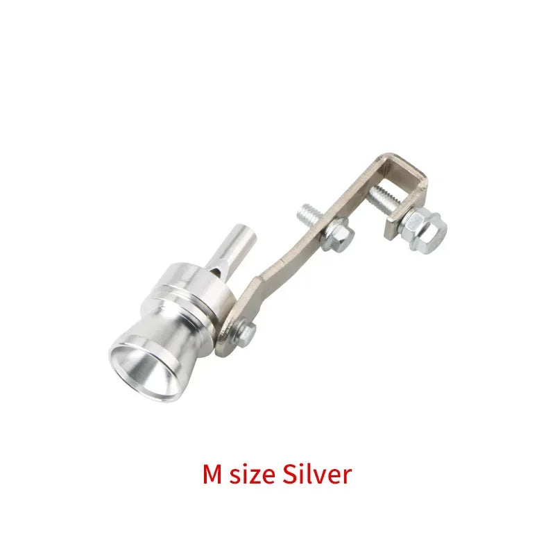 Pièce simulateur de son pour turbine automobile, sifflet d'échappement en argent, taille M