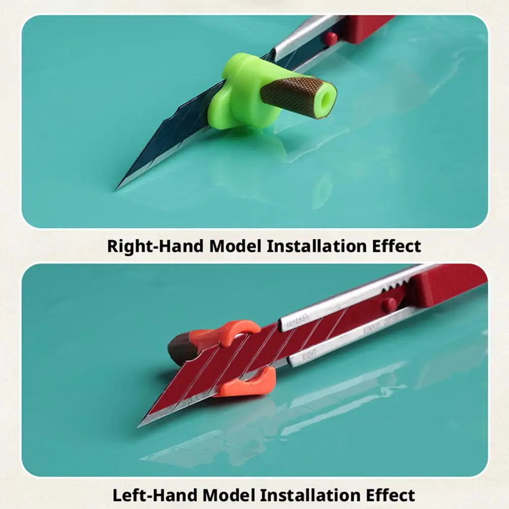 Demonstration of right-hand and left-hand model installation effects for a precision film cutting guide.
