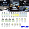 A set of various 12V car interior LED bulbs including dome, trunk, license plate, and indicator lights