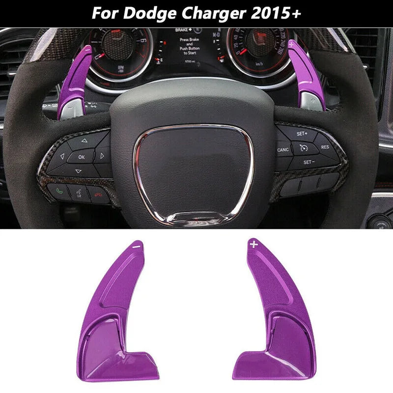 Purple aluminum steering wheel paddle shifter for Dodge Charger 2015 or newer