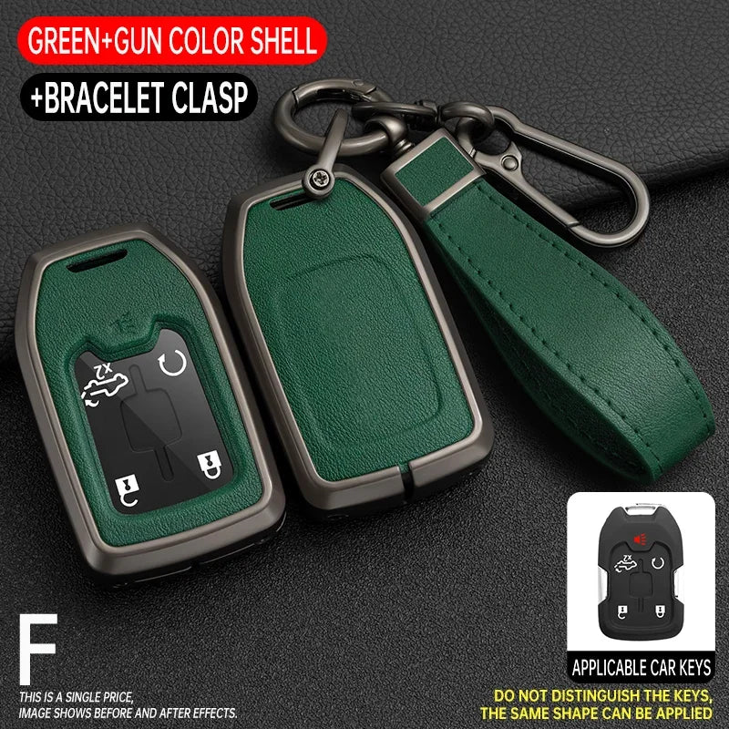 Green and gun color shell bracelet clasp for a car key cover