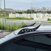 Black dragon horn roof decor installed on a car windshield.