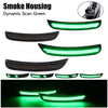 Green LED smoke housing side marker lights with dynamic scan feature shown in various configurations.