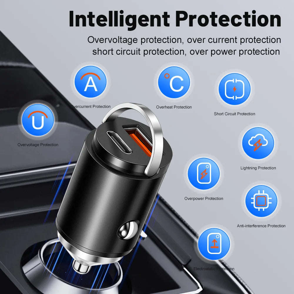 A close-up view of an intelligent protection device with multiple safety features installed on a black surface.