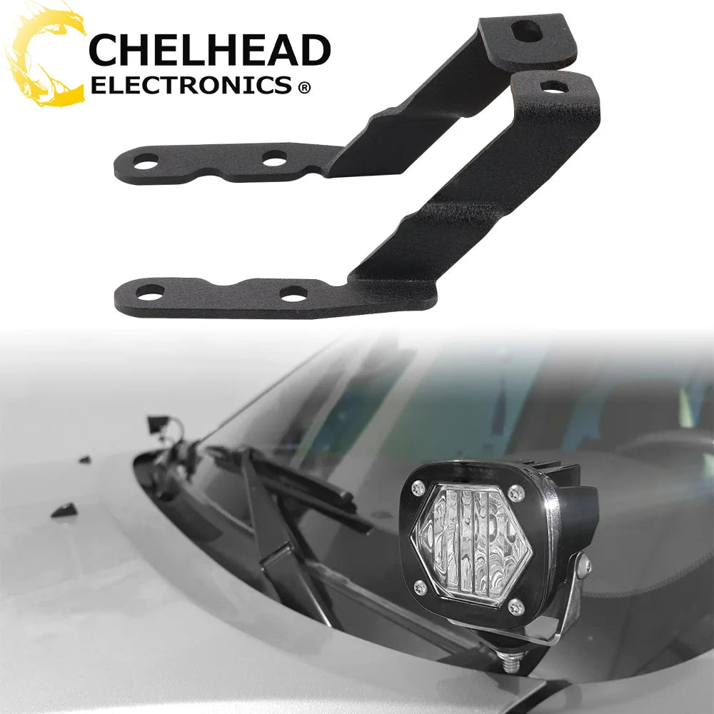 Support de montage pour phare antibrouillard LED hors route noir pour camions GMC/Chevy
