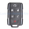 A black multi-button remote key fob for Chevy/GMC trucks with various security and function buttons.