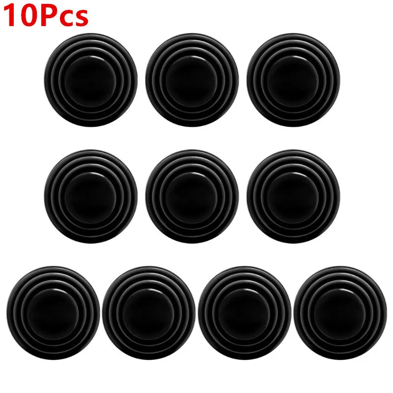 Juntas de absorción de impactos para puertas de coche negras dispuestas en una cuadrícula.