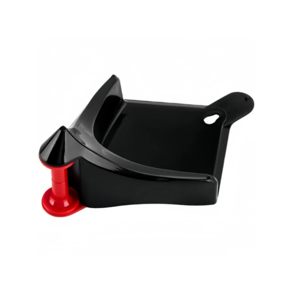 Black and red car hose slide tire wedge tool with a sliding mechanism