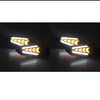 Ein Paar universelle Motorrad-LED-Blinker mit modernem, kantigem Design.