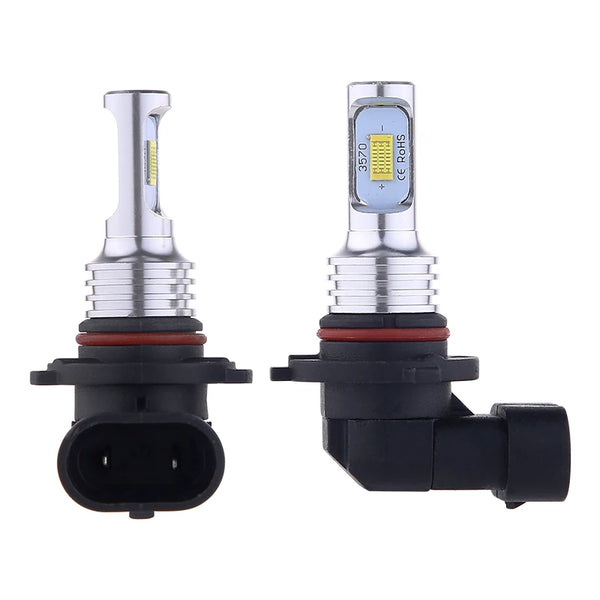 A pair of high-performance 80W LED headlight bulbs, featuring metal bases and electrical connectors.