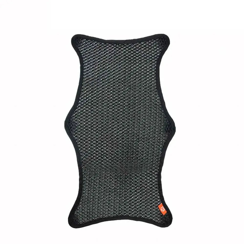 Black mesh motorcycle seat cushion cover designed for heat insulation and protection