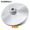 Plaque d'appui ronde en aluminium argenté pour outils de polissage, marquée 6 pouces.
