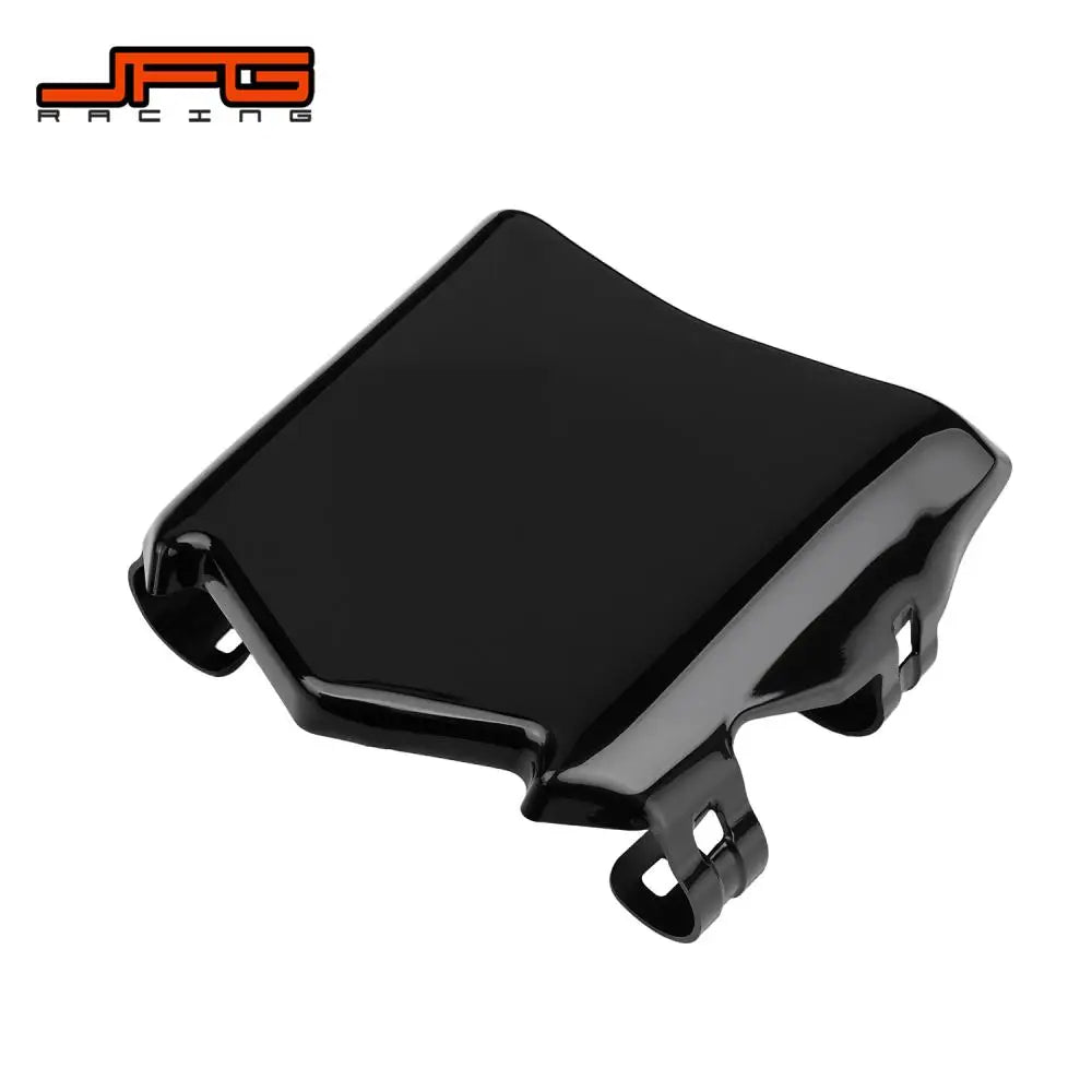 Black motorcycle number plate cover designed for electric bikes