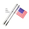 A long, flexible RGB chasing light whip with a flag attached for off-road vehicles.