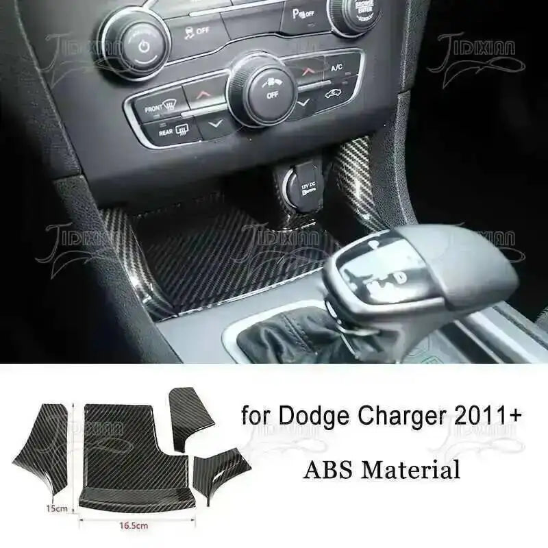 Carbon fiber ABS material interior decoration kit for Dodge Charger