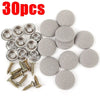 30 pieces of universal car interior roof fixing buckle kit including various sized round and screw-type fasteners
