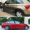A brown SUV shows door and trunk protection strips on the side and rear.