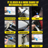 A collection of tools and parts used in various mechanical lubrications including window adhesive strips, door handles, limit
