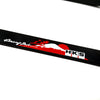 Black license plate frame decoration featuring a red dragon and white silhouette against a red sun, with the letters HKS.