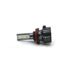 A 50W H7 LED car headlight bulb with a black housing and red-tipped threaded base.