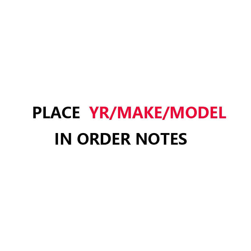 Instrucciones para colocar año/marca/modelo en las notas de orden para fundas de asiento de cuero impermeables universales