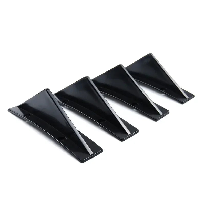 Black ABS plastic universal rear bumper spoiler lip kit