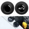 A set of ten black silicone car door shock absorber pads for anti-collision bumpers.