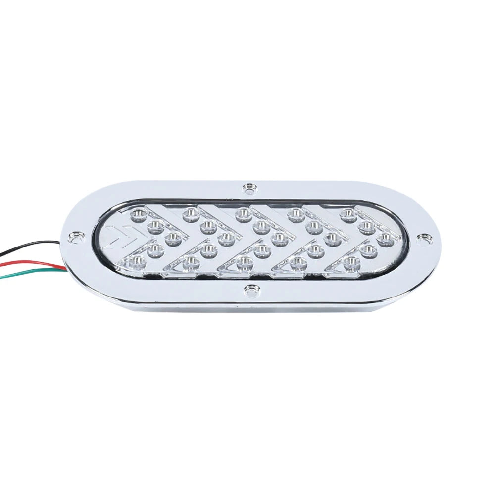 Silver LED tail lights for trucks and trailers
