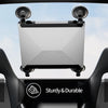A car suction mount for a Starlink Mini is shown installed in a vehicle's interior, featuring straightforward installation, d