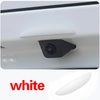 A white anti-fog waterproof rain cover for a rear camera is shown in a close-up view.