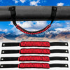 Black and red padded grab handles designed for Ford Bronco roll bars.