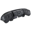 Black leather motorcycle windshield fairing storage bag with multiple compartments