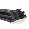A bundle of black U-shaped door edge seal strips.