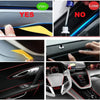 Démonstration d'une bande LED néon flexible pour décoration intérieure automobile, montrant les installations réussies et non