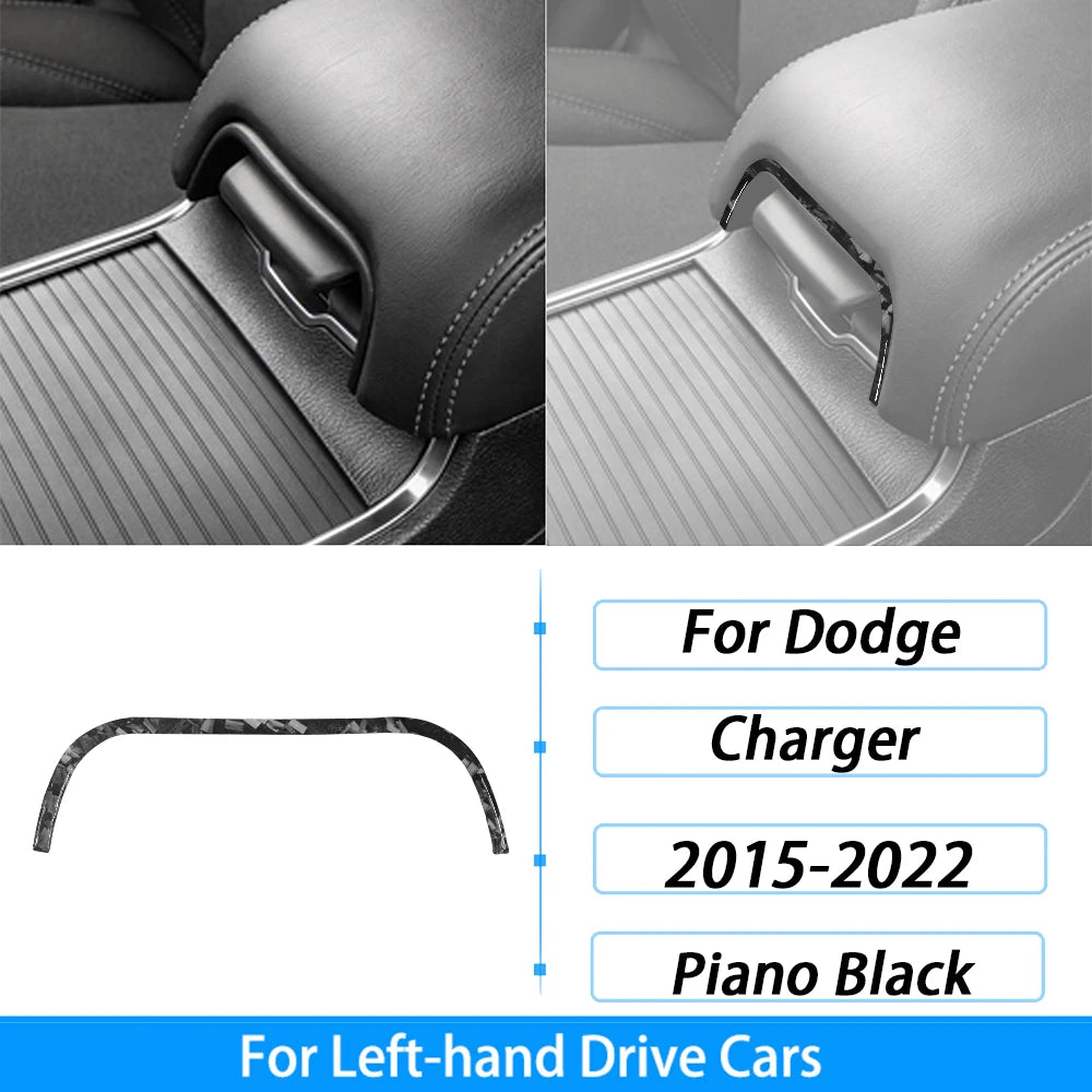 Calcomanías de fibra de carbono forjada para un Dodge Charger piano black 2015-2022.