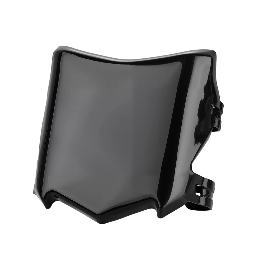 Black universal motorcycle license plate cover designed for electric bikes