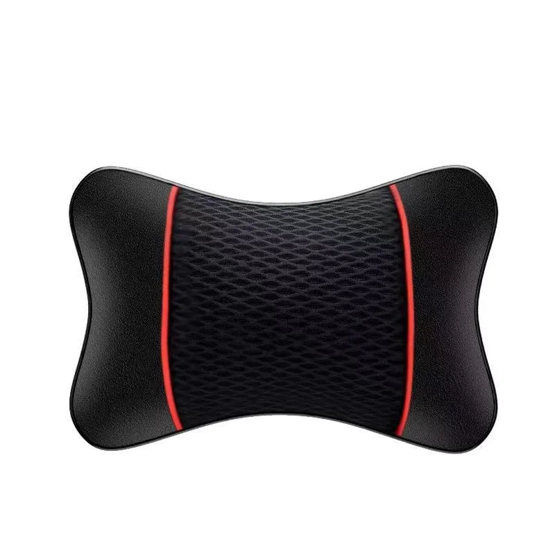 Black universal car headrest pillow designed for neck comfort.