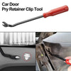A red pry retainer clip tool used for automotive trim and body repair