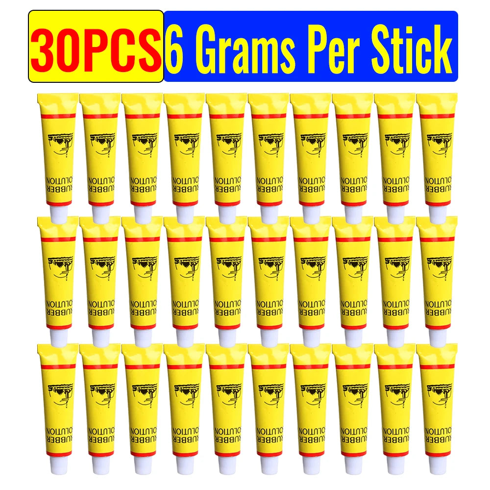 Kit de colle pour tube jaune avec 30 pièces et 6 grammes par bâton